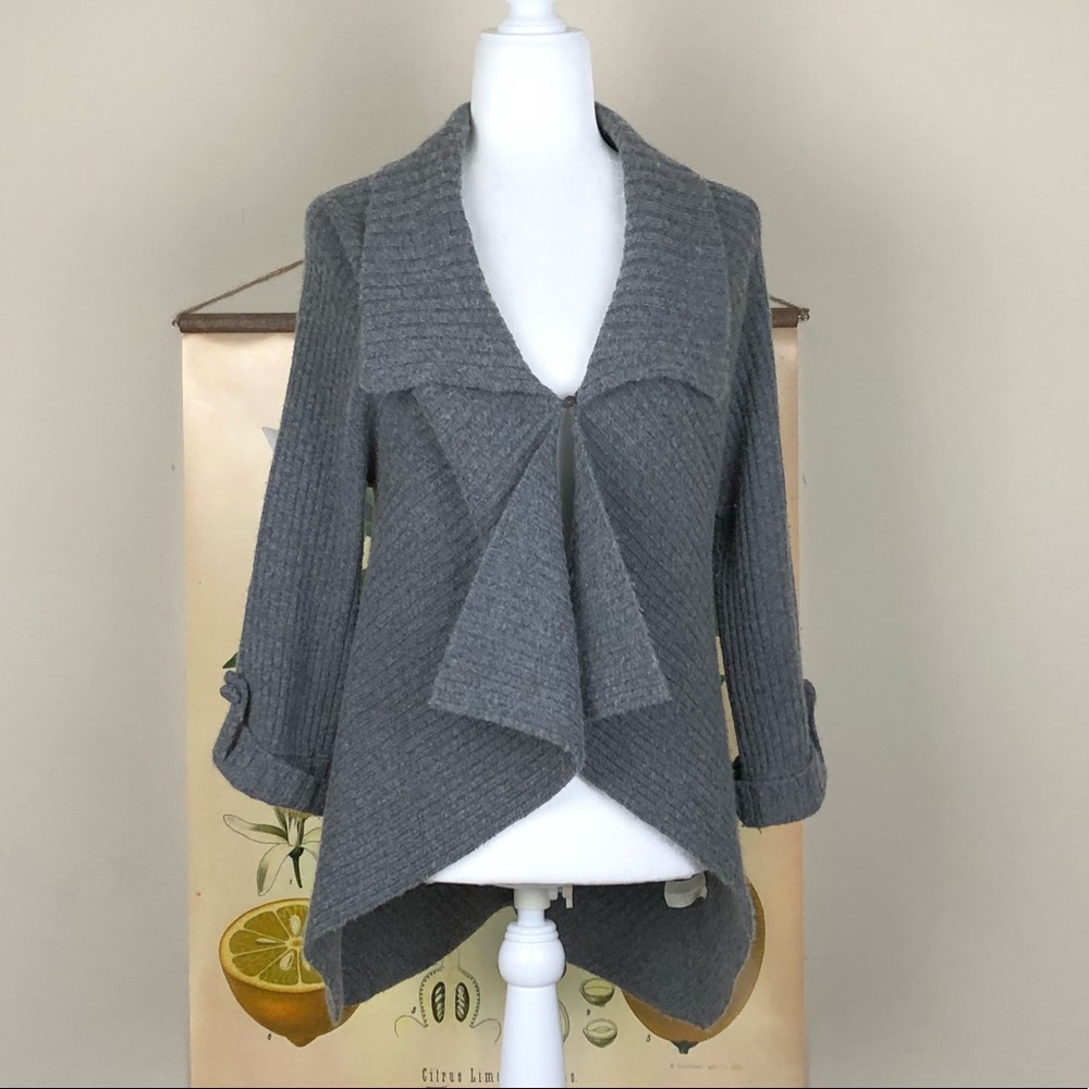 MARGARET O'LEARY | Gray Cardigan Sweater